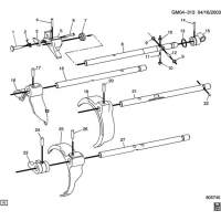 (GM04-313) - 2003      DG,DM 5-    5 (M35) SHIFT FORKS