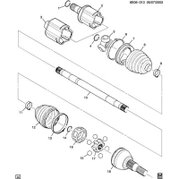 (6E06-013) - 2004-2006 E DRIVE SHAFT/FRONT  (MV3,MX5)