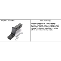 (AC21-867) - 2010      N HITCH PKG/BALL MOUNT