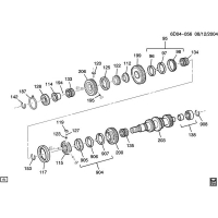 (6D04-056) - 2008-2010 DM69 6-    4 (MV7) COUNTERSHAFT COMPONENTS