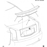 (6D12-047) - 2006-2007 DM69 SPOILER/ COMPARTMENT LID (T43)