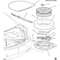 (6D08-048) - 2008      DM69 SPARE  STOWAGE & JACK PARTS (COMPACT SPARE  ZAA)