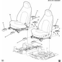 (6D14-074) - 2008      DM69 FRONT SEAT 