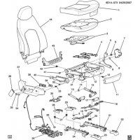 (6D14-073) - 2008      DM69  -CUSHION (POWER ADJUSTER AH8,     KB6)