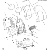 (6D14-079) - 2008      DM69  -BACK (POWER ADJUSTER AH8,     KB6)
