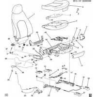 (6D14-107) - 2009      DM69  -CUSHION (EXC POWER ADJUSTER AH8, VENTED/HEATED KB6)