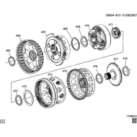 (GM04-610) - 2010      N    (MH2,MH4) 6T70 INPUT,  AND REACTION GEARSET