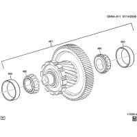(GM04-611) - 2010      N    (MH2,MH4) 6T70 FRONT DIFFERENTIAL TRANSFER GEAR