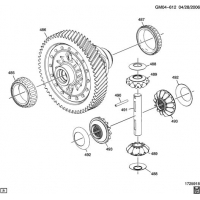 (GM04-612) - 2010      N    (MH2,MH4) 6T70 FRONT DIFFERENTIAL 