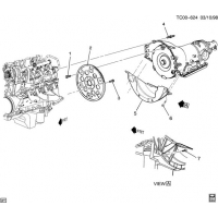 (TC00-624) - 1999-2007 CK TRANSMISSION CONVERTER SHIELDS & MOUNTING (LQ4/6.0U, MT1)