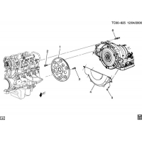 (TC00-625) - 2003-2006 CK2 TRANSMISSION CONVERTER SHIELDS & MOUNTING (L18/8.1G, MN8)