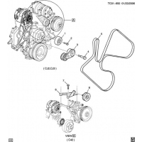 (TC01-650) - 2004-2005 CK2,3  /ACCESSORY DRIVE (LLY/6.6-2, EXC DUAL GENERATORS K65,8X5)