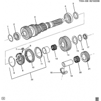 (TX04-038) - 2001-2006 CK2,3 6-   (ML6)  4 COUNTER SHAFT & REVERSE IDLER COMPONENTS