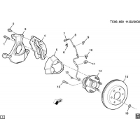 (TC06-680) - 2005-2006 CK1(03-06-36-53) BRAKE CALIPER MOUNTING/FRONT & KNUCKLE