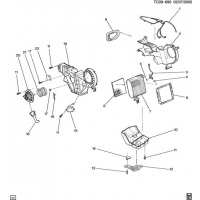 (TC09-695) - 2003-2006 CK159,2(06) AUXILIARY A/C EVAPORATOR & BLOWER ASM (CJ3,C69 EXC AUX HEATER C36)