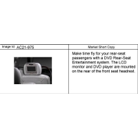 (AC21-975) - 2007-2009 CK1,2(06-36) ENTERTAINMENT PKG/R/SEAT VIDEO & T/PLYR