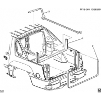 (TC16-203) - 2002-2006 CK(36) MIDGATE & ENDGATE WEATHERSTRIPS