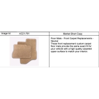 (AC21-791) - 2004-2006 CK(36) MAT PKG/FRONT & REAR FLOOR CARPET (NON-PRODUCTION) (NO LOGO)