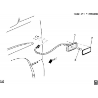 (TC02-611) - 2001-2006 K1 LAMP/FRONT TURN SIGNAL-SIDE REPEATER (EXPORT TR2)