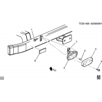 (TC02-820) - 2001-2006 K1(06) LAMPS/FOG-REAR (EXPORT V92)