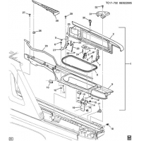 (TC17-732) - 2004-2006 K1(36) STOWAGE BOX LID (CADILLAC Z75)