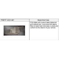 (AC21-967) - 2002-2006 CK157,159(06-36) MAT PKG/FRONT FLOOR VINYL (NON-PRODUCTION)/FRONT PREMIUM ALL WEATHER(Z75)