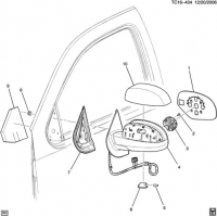 (TC16-434) - 2007-2009 CK1,2(06-36) / (HEATED,POWER FOLDING,TURN SIGNAL DL3)