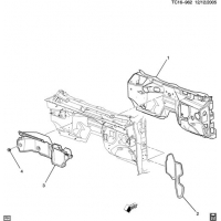 (TC16-962) - 2007-2009 CK1,2,3 INSULATORS/DASH PANEL