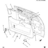 (TC17-919) - 2007-2009 CK1(06) LIFTGATE TRIM (CADILLAC Z75)