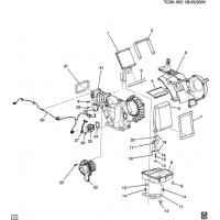 (TC09-902) - 2007-2009 CK109,2(06) AUXILIARY A/C EVAPORATOR & BLOWER & HEATER ASM (C69, MANUAL TEMPERATURE CONTROL CJ3)