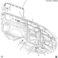 (TC16-967) - 2009      CK109,209(06) INFLATABLE RESTRAINT SYSTEM/ROOF SIDE(ASF)