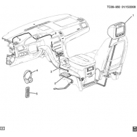 (TC09-950) - 2008-2009 CK1(06) ENTERTAINMENT SYSTEM (CADILLAC Z75, PLATINUM EDITION ULT, HEADREST PLAYER AYE)