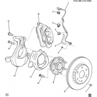 (TC04-898) - 2009      C1(06) BRAKE CALIPER MOUNTING/FRONT & KNUCKLE (POLICE PACKAGE PPV)