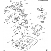 (6D10-114) 2011-2013 DM,DN47   (SUNROOF CBF, GARAGE OPENER UG1, EXC MOVEMENT SENSOR UTV)