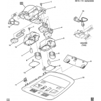 (6D10-115) 2011-2013 DM,DN47   (SUNROOF CBF, MOVEMENT SENSOR UTV, EXC GARAGE OPENER UG1)