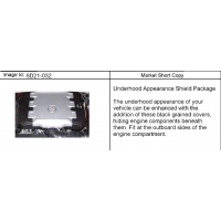 (6D21-032) 2010-2013 DM,DR COVER PKG/ENGINE SHIELD