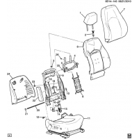 (6D14-143) 2011-2013 DM35-69   /- (EXC POWER ADJUSTER AH8, VENTED/HEATED KB6)