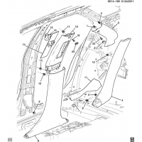 (6D14-169) 2011-2013 D35 TRIM/CENTER PILLAR