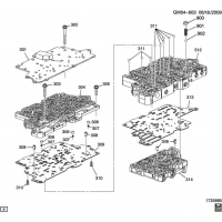 (GM04-603) 2010-2012 N    (MH2,MH4) 6T70 CONTROL VALVE BODY