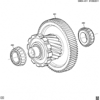 (GM04-611) 2010-2012 N    (MH2,MH4) 6T70 FRONT DIFFERENTIAL TRANSFER GEAR