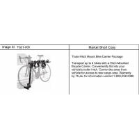 (TG21-009) 2010-2013 N CARRIER PKG/BICYCLE (HITCH MOUNT)(4 BIKES)