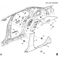 (6D14-035) 2005-2011 D29 TRIM/CENTER PILLAR & QUARTER