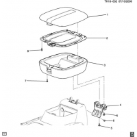 (TK16-002) 2008-2011 CK1(06) CONSOLE/FLOOR-ARMREST DETAIL (CADILLAC Z75, EXC PLATINUM EDITION ULT)