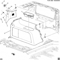 (TC16-383) 2009-2013 CK107(06)  -BODY SIDE-LH QUARTER DETAIL (CADILLAC Z75, EXC HYBRID HP2)