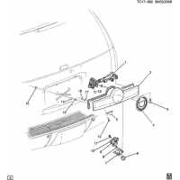 (TC17-962) 2012-2013 CK1(06)     PART 3 CENTER APPLIQUE (CADILLAC Z75, REAR VIEW CAMERA UVC,EXC SPEC EDIT WHN)