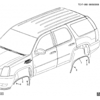 (TC17-958) 2009-2013 K107(06) FLARE/BODYSIDE (CADILLAC Z75, EXPORT PACKAGE VD1)