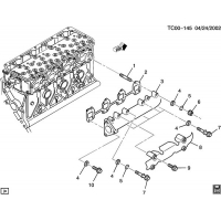 (TC00-145) - 2005      CK   -6.6L V8 DIESEL EXHAUST MANIFOLD (LLY/6.6-2)