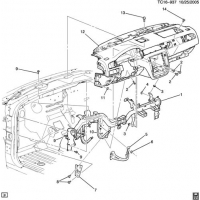 (TC16-937) - 2007-2009 CK1,2(06-36)       3 SUPPORTS (CHEVROLET X88, G.M.C. Z88)