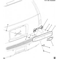 (TC17-940) - 2008-2009 CK107(06)     3 CENTER APPLIQUE (CHEVROLET X88, HYBRID HP2, EXC    UVC)