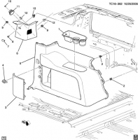 (TC16-382) 2008-2013 CK107(06)  -BODY SIDE-LH QUARTER DETAIL (CHEVROLET X88, EXC POWER LIFTGATE E61, HYBRID HP2)